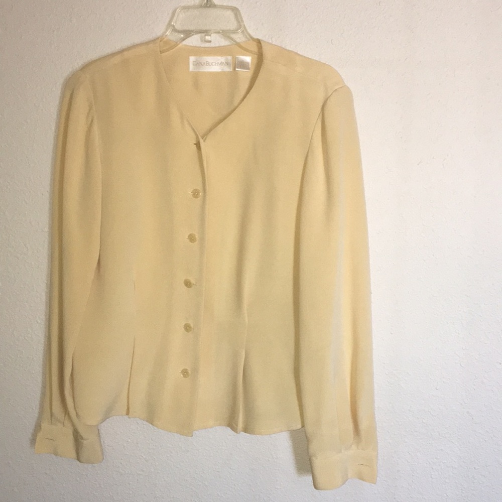 Dana Buchman size 8 fitted blouse silk